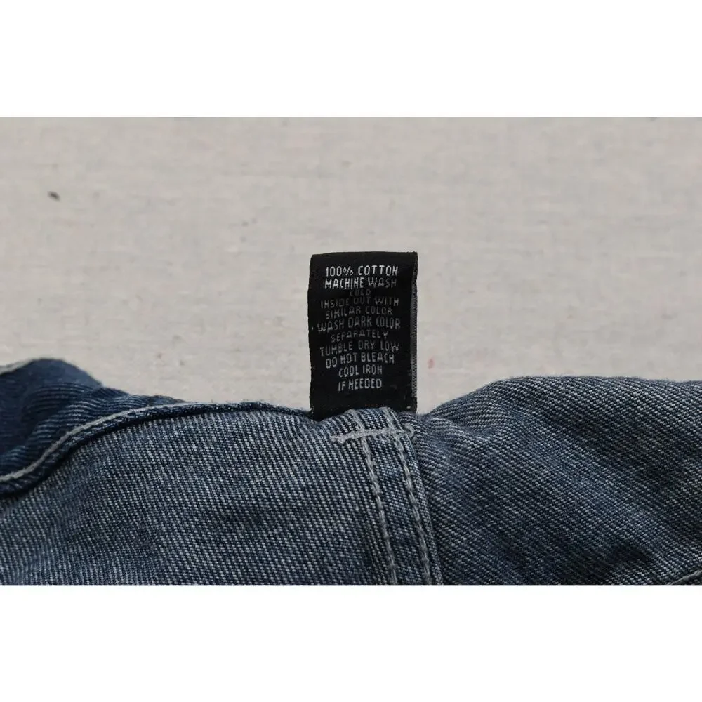 Southpole Men's Blue Denim Shorts Size 42 Baggy Loose Fit 100% Cotton Y2K